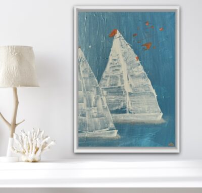 GUTE ZEITEN AM WASSER - GOOD TIMES AT THE WATER Print 30 x 40